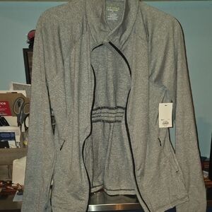 NWT Tek gear Gray Zip-Front Workout Jacket